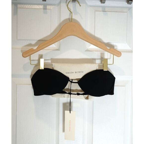 Magda Butrym - NWT Bandeau Bikini Top Strapless in Black / Size 36 (S) - Picture 1 of 5